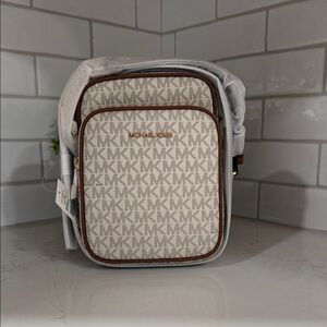 NWT Michael Kors Tan and Brown Messenger Bag